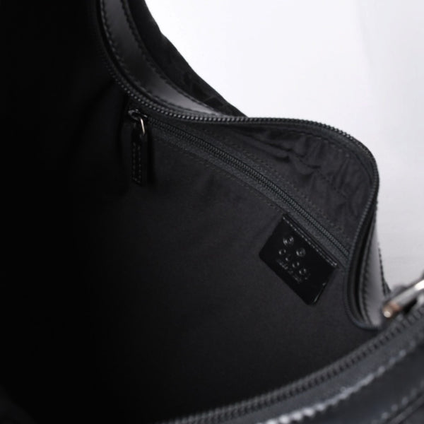 GUCCI Gucci One Shoulder Hobo Handbag 211524 491404 Canvas Sherry Line Black Good Condition Used 4a000134