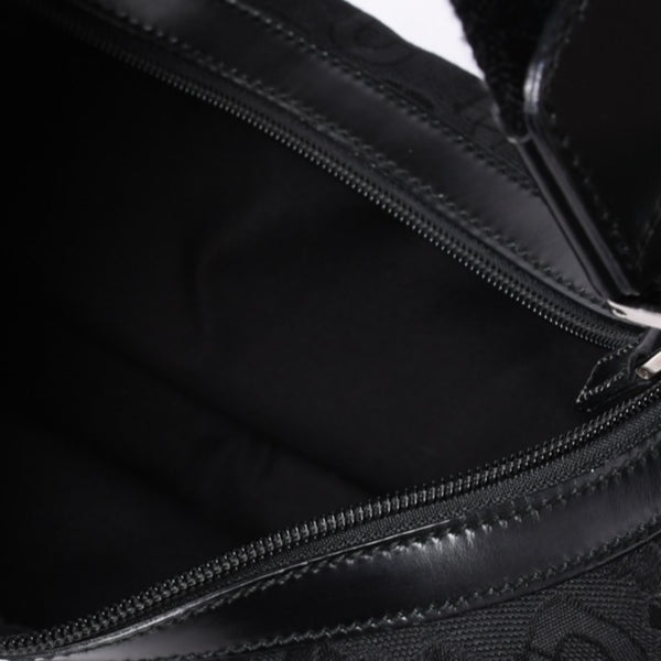 GUCCI Gucci One Shoulder Hobo Handbag 211524 491404 Canvas Sherry Line Black Good Condition Used 4a000134