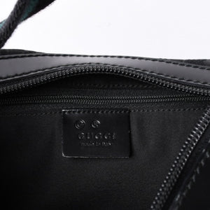 GUCCI Gucci One Shoulder Hobo Handbag 211524 491404 Canvas Sherry Line Black Good Condition Used 4a000134