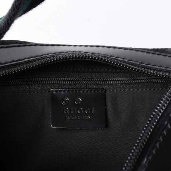 GUCCI Gucci One Shoulder Hobo Handbag 211524 491404 Canvas Sherry Line Black Good Condition Used 4a000134