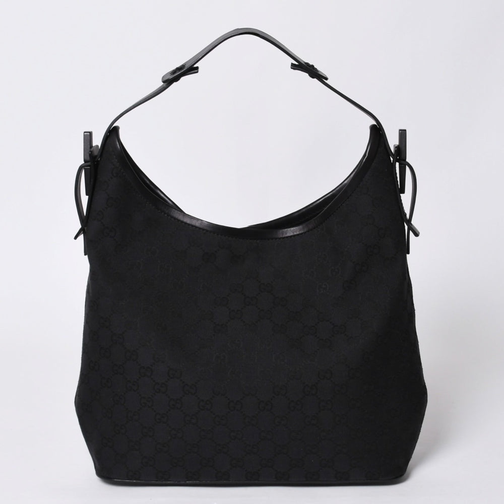GUCCI グッチ GG Canvas GG キャンバス ショルダーバッグ 106242 イタリア製 ブラック 美品 中古 4a000398