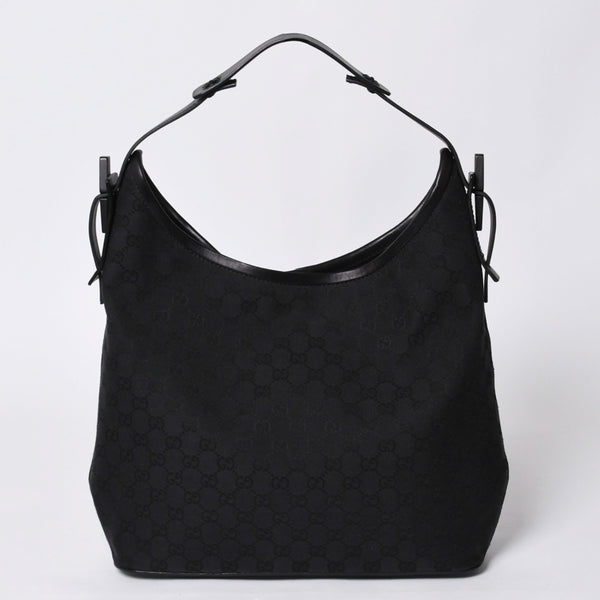 GUCCI グッチ GG Canvas GG キャンバス ショルダーバッグ 106242 イタリア製 ブラック 美品 中古 4a000398