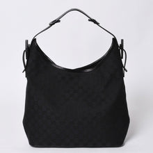 画像をギャラリービューアに読み込む, GUCCI グッチ GG Canvas GG キャンバス ショルダーバッグ 106242 イタリア製 ブラック 美品 中古 4a000398