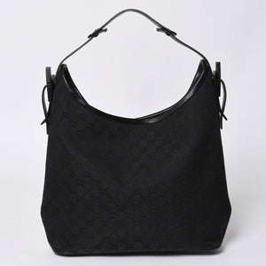 GUCCI グッチ GG Canvas GG キャンバス ショルダーバッグ 106242 イタリア製 ブラック 美品 中古 4a000398