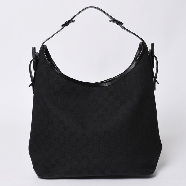 GUCCI グッチ GG Canvas GG キャンバス ショルダーバッグ 106242 イタリア製 ブラック 美品 中古 4a000398