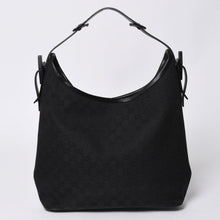 画像をギャラリービューアに読み込む, GUCCI グッチ GG Canvas GG キャンバス ショルダーバッグ 106242 イタリア製 ブラック 美品 中古 4a000398