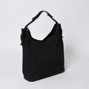 GUCCI グッチ GG Canvas GG キャンバス ショルダーバッグ 106242 イタリア製 ブラック 美品 中古 4a000398