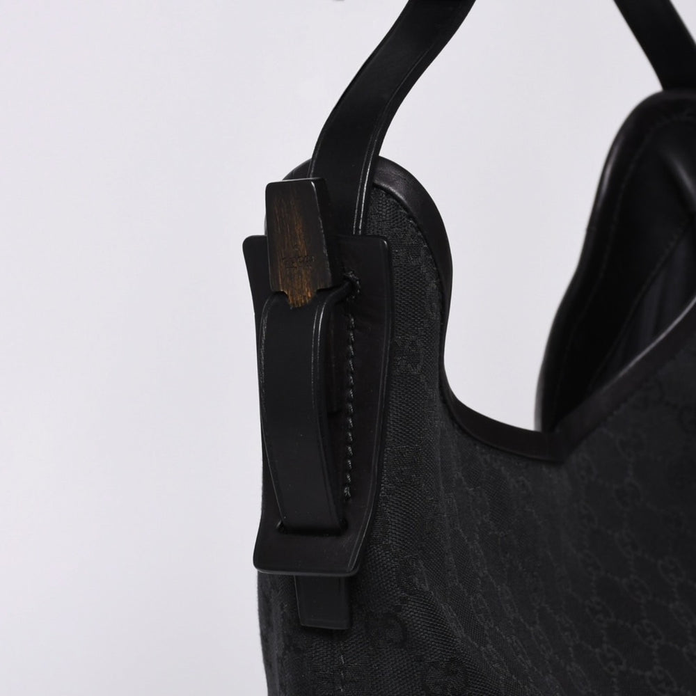 GUCCI GG Canvas GG Canvas Shoulder Bag 106242 Made in Italy Black Good Condition Used 4a000398