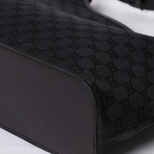 画像をギャラリービューアに読み込む, GUCCI グッチ GG Canvas GG キャンバス ショルダーバッグ 106242 イタリア製 ブラック 美品 中古 4a000398