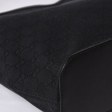 画像をギャラリービューアに読み込む, GUCCI グッチ GG Canvas GG キャンバス ショルダーバッグ 106242 イタリア製 ブラック 美品 中古 4a000398