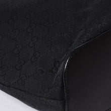 画像をギャラリービューアに読み込む, GUCCI グッチ GG Canvas GG キャンバス ショルダーバッグ 106242 イタリア製 ブラック 美品 中古 4a000398