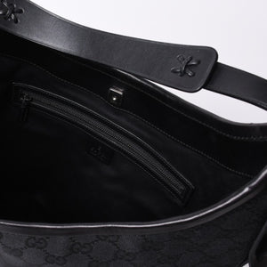 GUCCI グッチ GG Canvas GG キャンバス ショルダーバッグ 106242 イタリア製 ブラック 美品 中古 4a000398