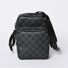 画像をギャラリービューアに読み込む, 極美品 LOUIS VUITTON ルイヴィトン レム ショルダーバッグ ダミエグラフィット N41446 斜め掛け ブラック ロゴ 中古 4a000378