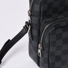 画像をギャラリービューアに読み込む, 極美品 LOUIS VUITTON ルイヴィトン レム ショルダーバッグ ダミエグラフィット N41446 斜め掛け ブラック ロゴ 中古 4a000378