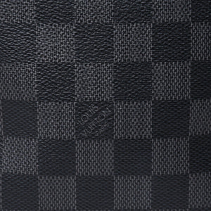 Very Good Condition LOUIS VUITTON Rem Shoulder Bag Damier Graphite N41446 Crossbody Black Logo Used 4a000378