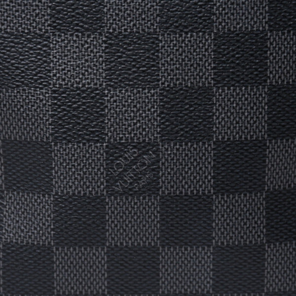 Very Good Condition LOUIS VUITTON Rem Shoulder Bag Damier Graphite N41446 Crossbody Black Logo Used 4a000378