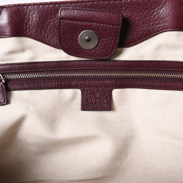 GUCCI グッチ バンブー ハンドバッグ 246860 002058 GGキャンバス レザー ベージュ レッド ゴールド金具 美品 中古 4a000200