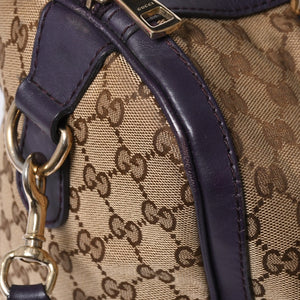 GUCCI Gucci Speedy Handbag Sherry Line 247205 GG Canvas Beige Gold Hardware Good Condition Used 4a000204