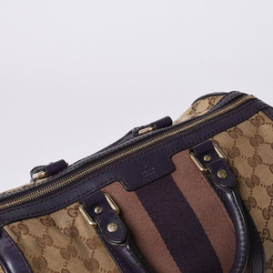 GUCCI Gucci Speedy Handbag Sherry Line 247205 GG Canvas Beige Gold Hardware Good Condition Used 4a000204