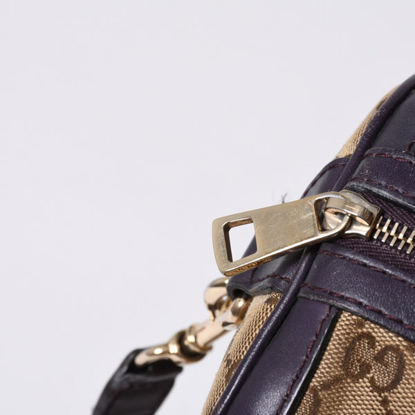 GUCCI Gucci Speedy Handbag Sherry Line 247205 GG Canvas Beige Gold Hardware Good Condition Used 4a000204
