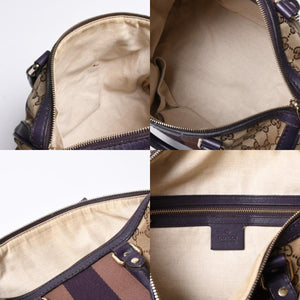 GUCCI Gucci Speedy Handbag Sherry Line 247205 GG Canvas Beige Gold Hardware Good Condition Used 4a000204