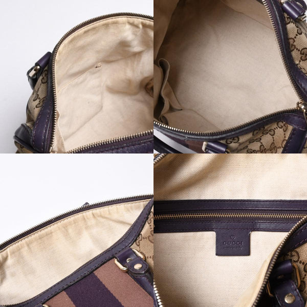 GUCCI Gucci Speedy Handbag Sherry Line 247205 GG Canvas Beige Gold Hardware Good Condition Used 4a000204
