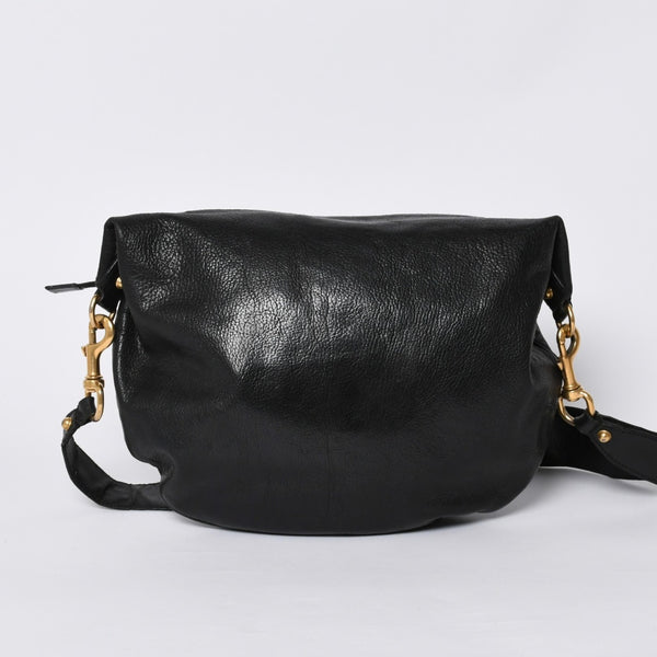 GUCCI Gucci One Shoulder Bag 121546 Double G GG Logo Leather Black Gold Hardware Good Condition Used 4a000189
