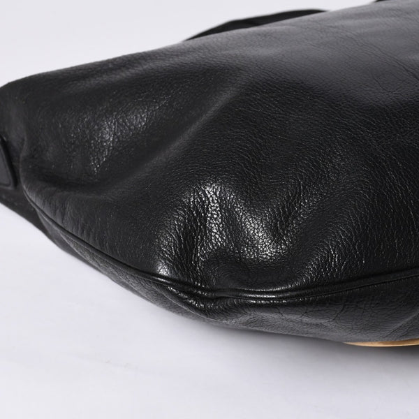GUCCI Gucci One Shoulder Bag 121546 Double G GG Logo Leather Black Gold Hardware Good Condition Used 4a000189