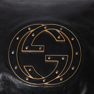 GUCCI Gucci One Shoulder Bag 121546 Double G GG Logo Leather Black Gold Hardware Good Condition Used 4a000189