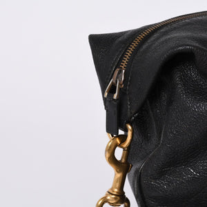 GUCCI Gucci One Shoulder Bag 121546 Double G GG Logo Leather Black Gold Hardware Good Condition Used 4a000189