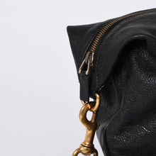 画像をギャラリービューアに読み込む, GUCCI グッチ ワンショルダーバッグ 121546 ダブルG GGロゴ レザー ブラック ゴールド金具 美品 中古 4a000189