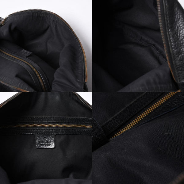 GUCCI Gucci One Shoulder Bag 121546 Double G GG Logo Leather Black Gold Hardware Good Condition Used 4a000189