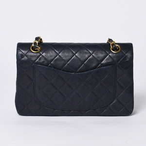 CHANEL CHANEL Matelasse 23 W Flap W Chain Shoulder Bag No. 2 Coco Mark Lambskin Navy Good Condition Used 4a000502