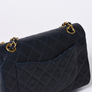 CHANEL CHANEL Matelasse 23 W Flap W Chain Shoulder Bag No. 2 Coco Mark Lambskin Navy Good Condition Used 4a000502