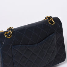 画像をギャラリービューアに読み込む, CHANEL シャネル マトラッセ23 Wフラップ Wチェーンショルダーバッグ 2番台 ココマーク ラムスキン ネイビー 美品 中古 4a000502