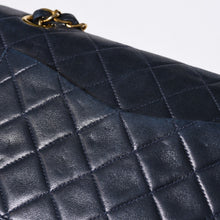画像をギャラリービューアに読み込む, CHANEL シャネル マトラッセ23 Wフラップ Wチェーンショルダーバッグ 2番台 ココマーク ラムスキン ネイビー 美品 中古 4a000502