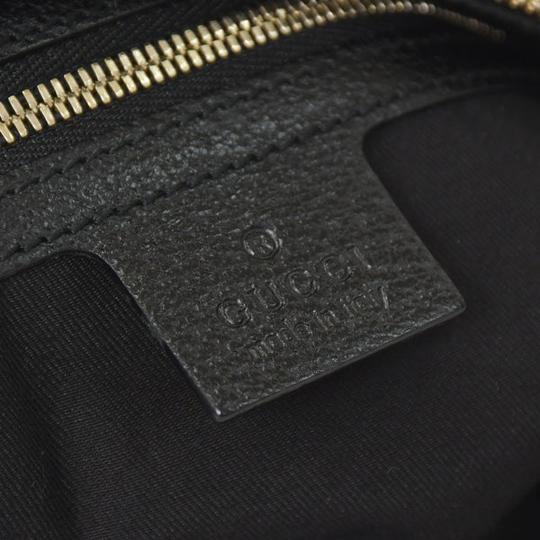 Very Good Condition GUCCI Gucci Hobo One Shoulder Handbag 145764 002056 GG Canvas Leather Black Used 4a000202