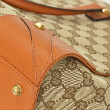 画像をギャラリービューアに読み込む, 極美品 GUCCI グッチ ハンドバッグ 120897 001998 GGキャンバス レザー べージュ ゴールド金具 中古 4a000207