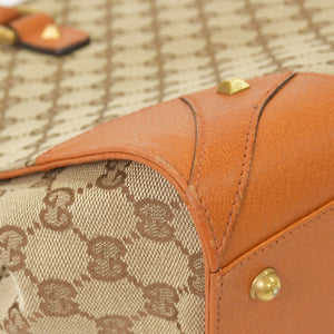 Very good condition GUCCI Gucci handbag 120897 001998 GG canvas leather beige gold hardware used 4a000207