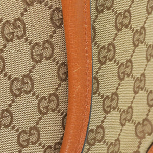 Very good condition GUCCI Gucci handbag 120897 001998 GG canvas leather beige gold hardware used 4a000207