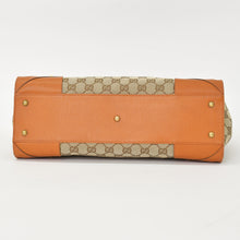 画像をギャラリービューアに読み込む, 極美品 GUCCI グッチ ハンドバッグ 120897 001998 GGキャンバス レザー べージュ ゴールド金具 中古 4a000207