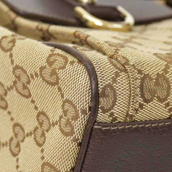 Very good condition GUCCI Gucci handbag 153026 492217 GG canvas leather beige gold hardware used 4a000215