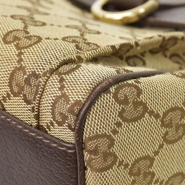 Very good condition GUCCI Gucci handbag 153026 492217 GG canvas leather beige gold hardware used 4a000215