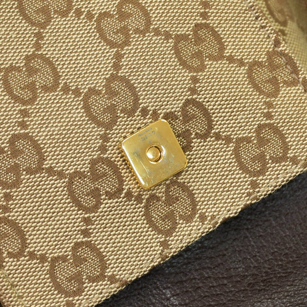 Very good condition GUCCI Gucci handbag 153026 492217 GG canvas leather beige gold hardware used 4a000215