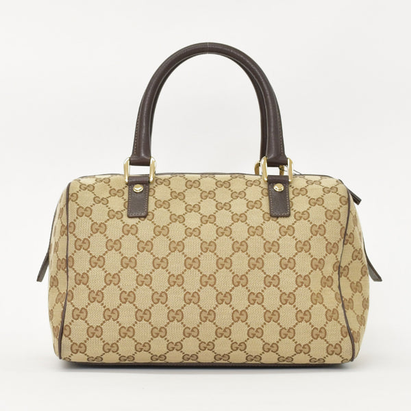 Very good condition GUCCI Gucci handbag 153026 492217 GG canvas leather beige gold hardware used 4a000215