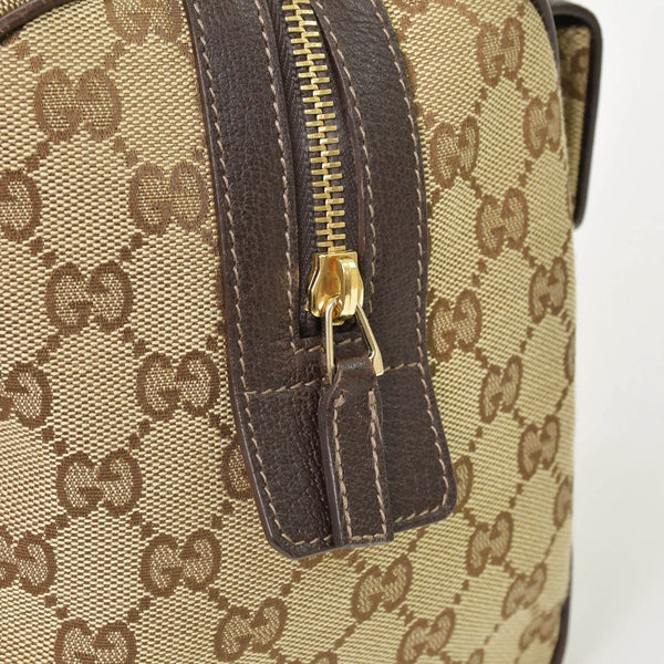 Very good condition GUCCI Gucci handbag 153026 492217 GG canvas leather beige gold hardware used 4a000215