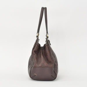 GUCCI Gucci One Shoulder Handbag 237068 512063 GG Pattern Leather Brown Good Condition Used 4a000223