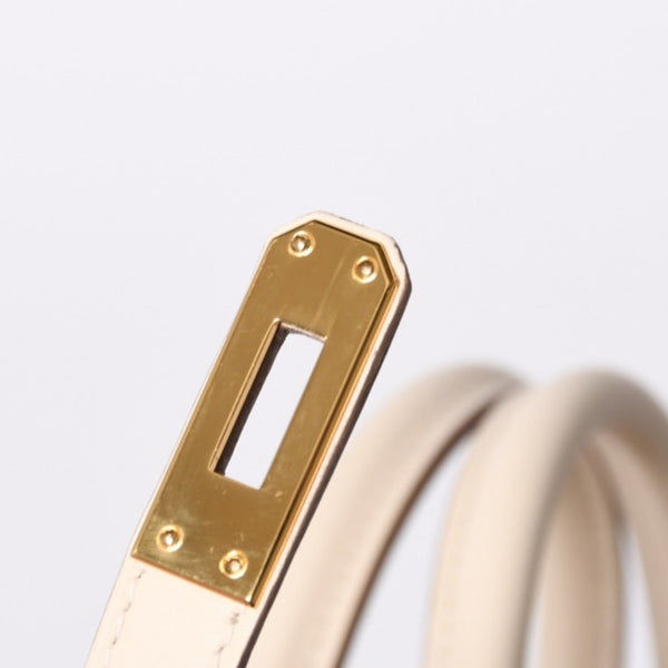 新品同様品 HERMES エルメス ハンドバッグ U刻印 バーキン25 ヴォースイフト ナタ ゴールド金具 中古 4a000234
