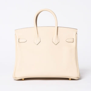 新品同様品 HERMES エルメス ハンドバッグ U刻印 バーキン25 ヴォースイフト ナタ ゴールド金具 中古 4a000234