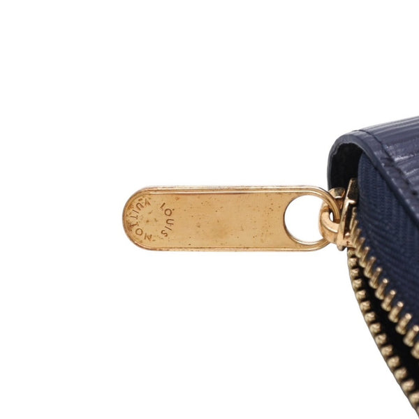LOUIS VUITTON Zippy Wallet Long Wallet M83482 Navy Epi Leather Gold Hardware Used 4b013636